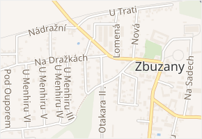 U Menhiru I v obci Zbuzany - mapa ulice