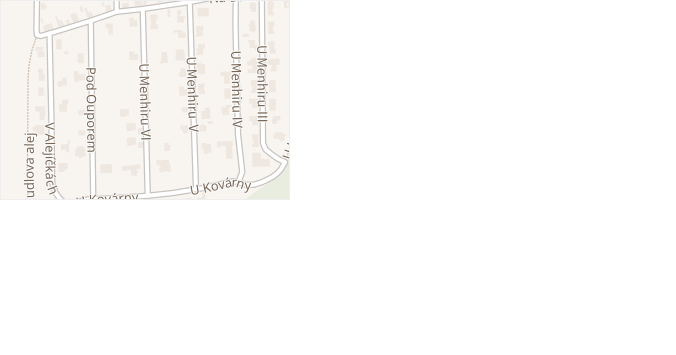 U Menhiru VI v obci Zbuzany - mapa ulice