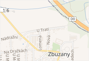 U Trati v obci Zbuzany - mapa ulice
