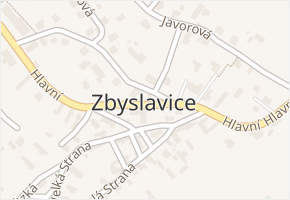 Hlavní v obci Zbyslavice - mapa ulice