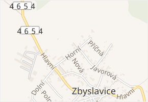 Horní v obci Zbyslavice - mapa ulice