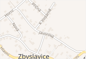 Javorová v obci Zbyslavice - mapa ulice