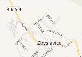 Nová v obci Zbyslavice - mapa ulice