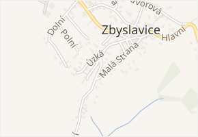 Velká Strana v obci Zbyslavice - mapa ulice