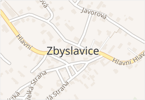 Zbyslavice v obci Zbyslavice - mapa části obce