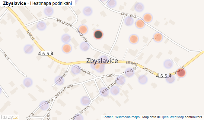 Mapa Zbyslavice - Firmy v části obce.