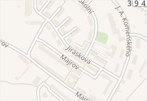Jiráskova v obci Zbýšov - mapa ulice