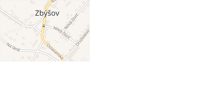 Masarykova v obci Zbýšov - mapa ulice