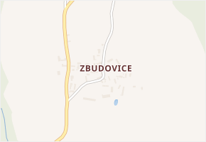 Zbudovice v obci Zbýšov - mapa části obce