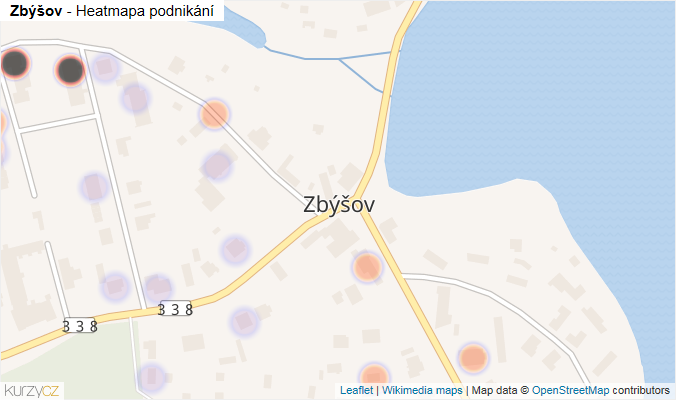 Mapa Zbýšov - Firmy v části obce.