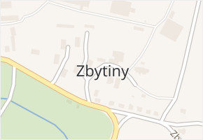 Zbytiny v obci Zbytiny - mapa části obce
