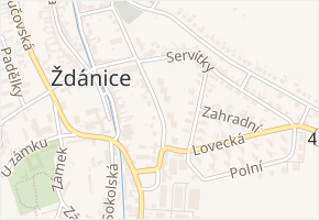 Kostelní v obci Ždánice - mapa ulice