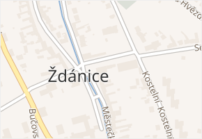 Městečko v obci Ždánice - mapa ulice