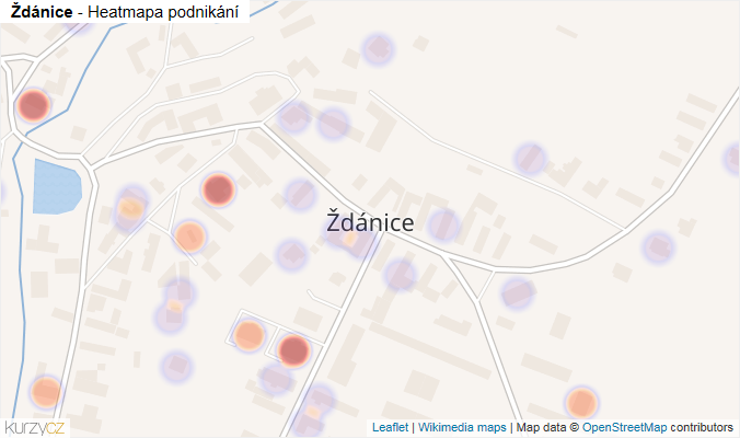 Mapa Ždánice - Firmy v části obce.