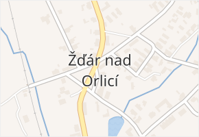 Žďár nad Orlicí v obci Žďár nad Orlicí - mapa části obce