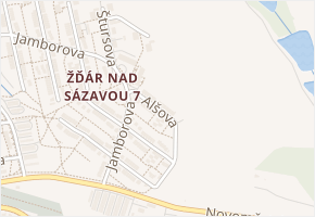 Alšova v obci Žďár nad Sázavou - mapa ulice
