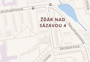 Bratří Čapků v obci Žďár nad Sázavou - mapa ulice