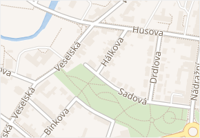 Hálkova v obci Žďár nad Sázavou - mapa ulice