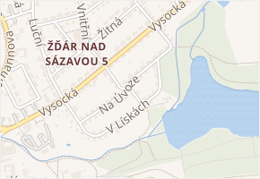 K Přehradě v obci Žďár nad Sázavou - mapa ulice