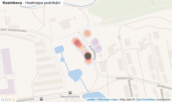Mapa Kosinkova - Firmy v ulici.