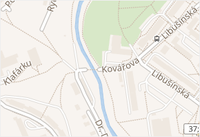 Kovářova v obci Žďár nad Sázavou - mapa ulice