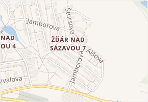 Ladova v obci Žďár nad Sázavou - mapa ulice