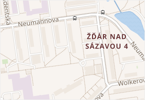 Neumannova v obci Žďár nad Sázavou - mapa ulice