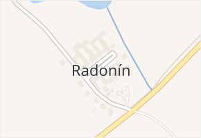 Radonín v obci Žďár nad Sázavou - mapa části obce
