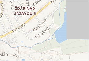 V Lískách v obci Žďár nad Sázavou - mapa ulice