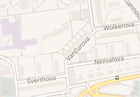Vančurova v obci Žďár nad Sázavou - mapa ulice