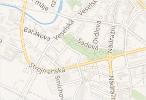 Vrchlického v obci Žďár nad Sázavou - mapa ulice