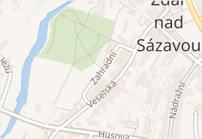 Zahradní v obci Žďár nad Sázavou - mapa ulice