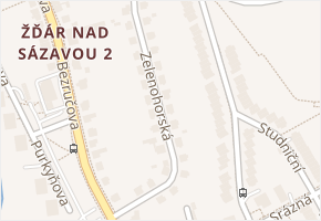 Zelenohorská v obci Žďár nad Sázavou - mapa ulice