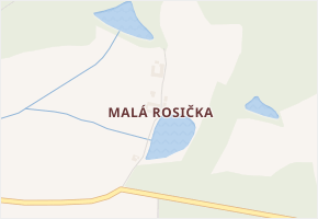 Malá Rosička v obci Žďár - mapa části obce