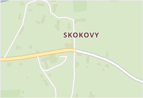 Skokovy v obci Žďár - mapa části obce