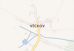 Víckov v obci Žďárec - mapa části obce