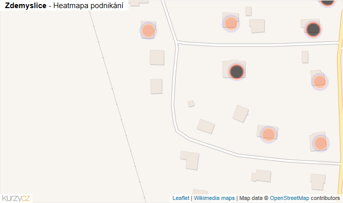 Mapa Zdemyslice - Firmy v obci.