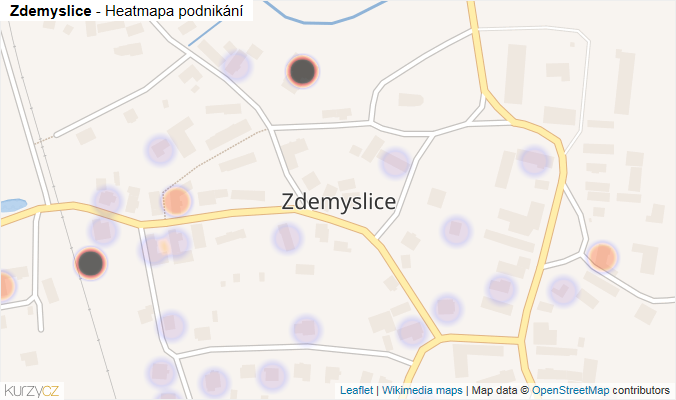 Mapa Zdemyslice - Firmy v části obce.