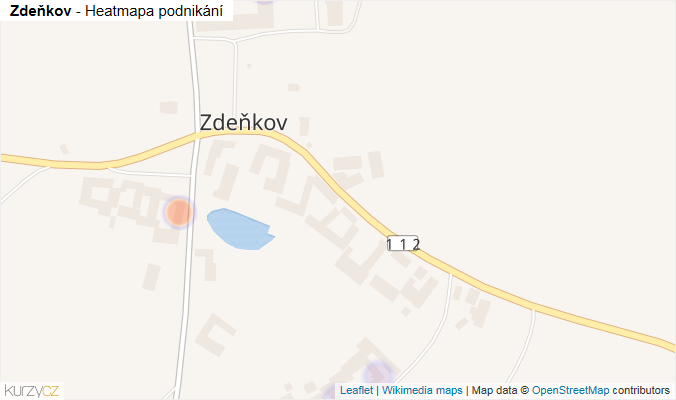 Mapa Zdeňkov - Firmy v části obce.