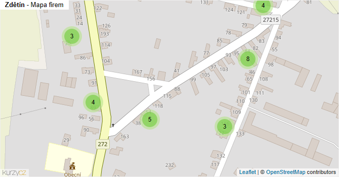 Zdětín - mapa firem