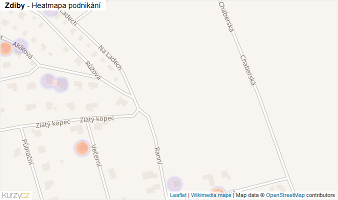 Mapa Zdiby - Firmy v obci.