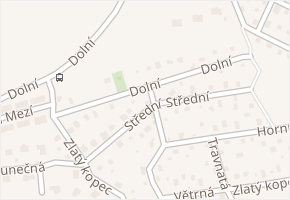 Dolní v obci Zdiby - mapa ulice