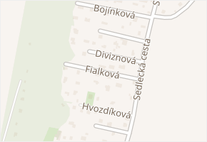Fialková v obci Zdiby - mapa ulice