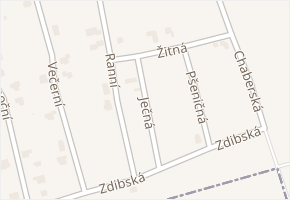 Ječná v obci Zdiby - mapa ulice