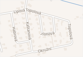 Jilmová v obci Zdiby - mapa ulice