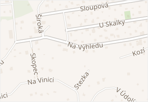 Na Výhledu v obci Zdiby - mapa ulice