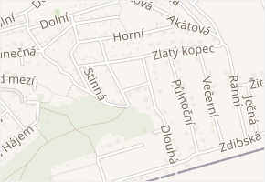 Polední v obci Zdiby - mapa ulice