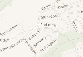 Šípková v obci Zdiby - mapa ulice