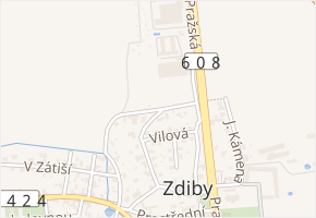 Spojovací v obci Zdiby - mapa ulice