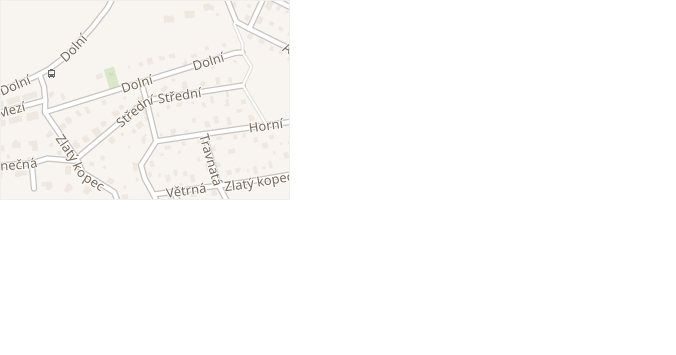 Střední v obci Zdiby - mapa ulice